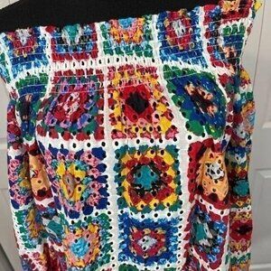 Central Park West Crochet Design Off The Shoulder Top